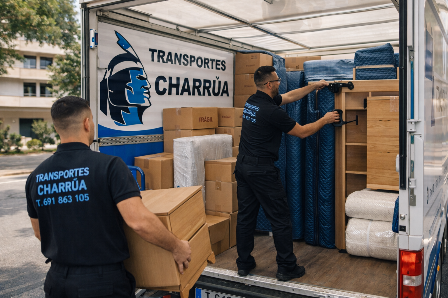 Equipo Charrua trabajando